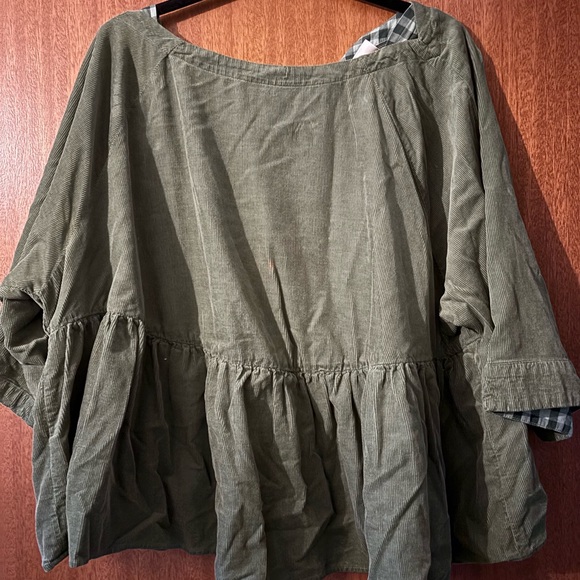 Maeve Tops - Maeve Olive Green Gathered-Hem Tunic Top
